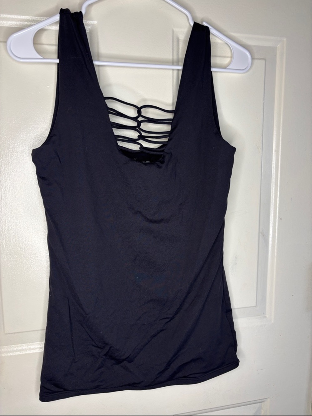 Buckle Black Ladder Style Tank Top